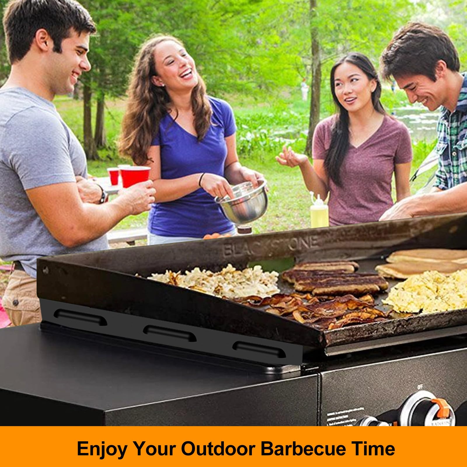 Upgraded Magnetic Wind Guards for 28” Blackstone Griddle | Stainless Steel Wind Screen & Heat Shield | Compatible with Blackstone Griddle Grill | Perfect for Camping, Backyard BBQ & Outdoor Cooking Accessories