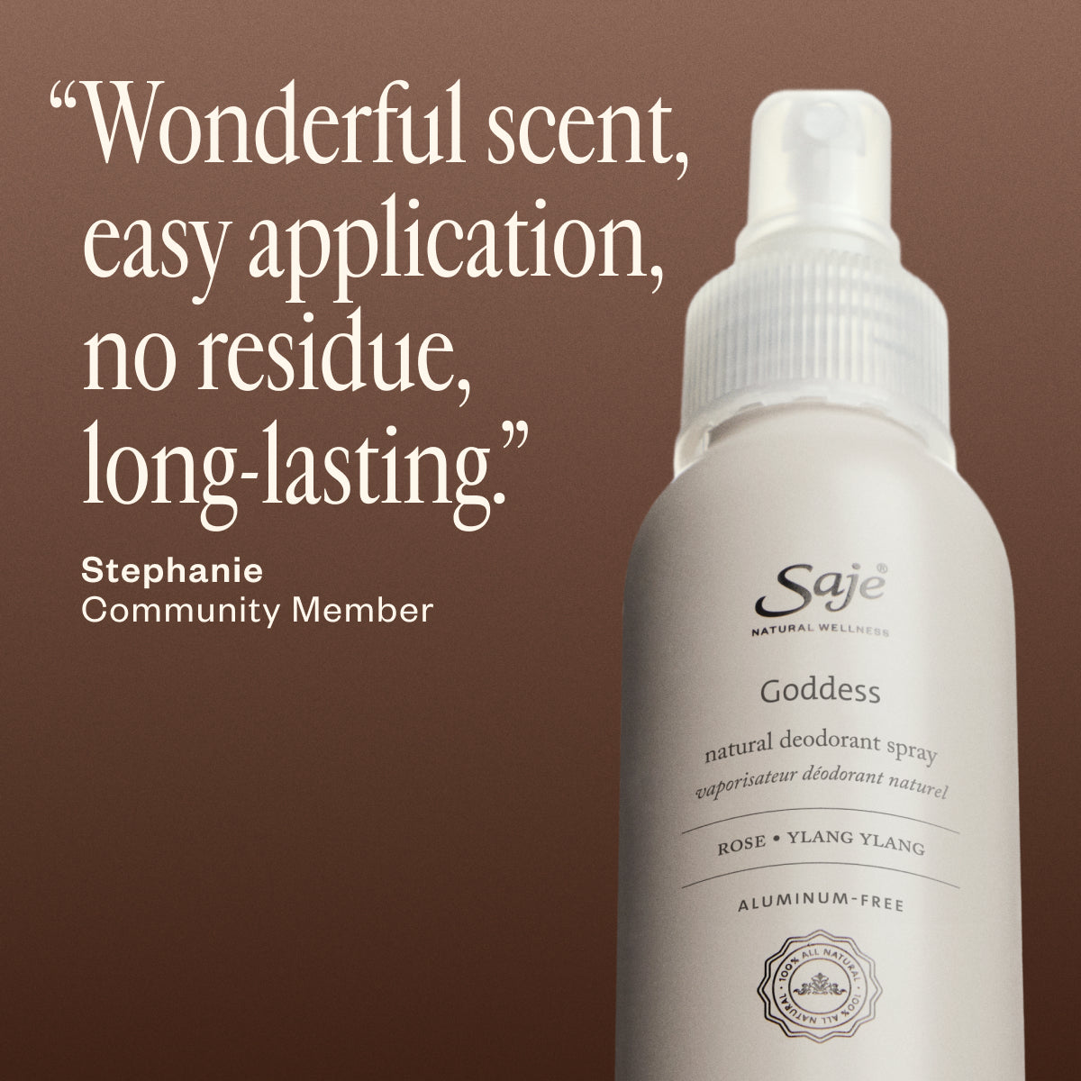 Natural Goddess Deodorant Spray for Women - Aluminum-Free, Organic & Long-Lasting Freshness - Perfect for Gym, Work & Daily Use