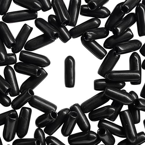 WidgetCo #6 Screw Thread Protectors - Black Plastic Bolt & Screw End Caps (1000 Pack) - Slip-On Design for Pipe, Plumbing, and Automotive Protection