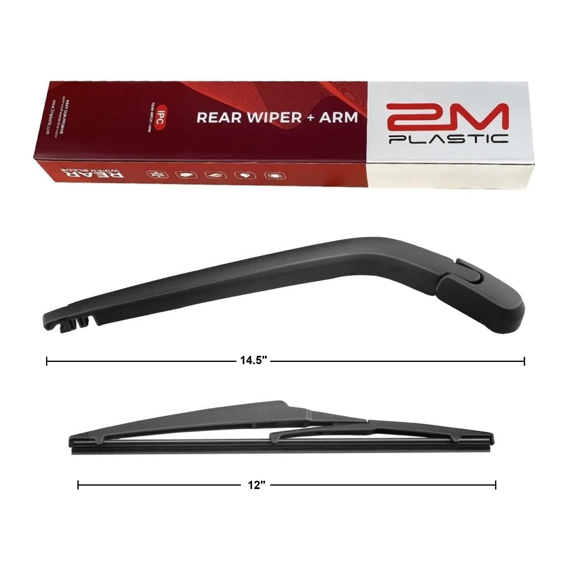 OEM Style Rear Wiper Arm Blade Replacement for Toyota Yaris 2007-2017 - Perfect for Rainy Weather & Winter Driving Conditions