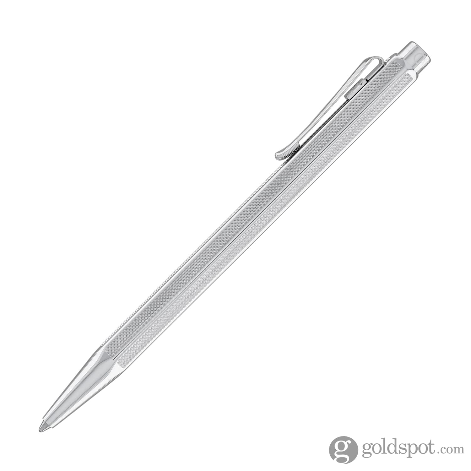 Caran d'Ache Ecridor Ballpoint Pen - Premium Rhodium Plated with Milanese Mesh Design - Luxury Writing Instrument for Business, Gifting & Collectors