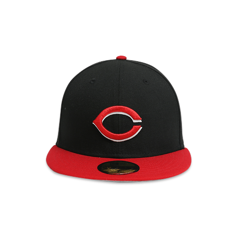 Cincinnati Reds Black Men's Fitted Baseball Cap - Adjustable Snapback Hat for MLB Fans, Sports Enthusiasts & Casual Wear