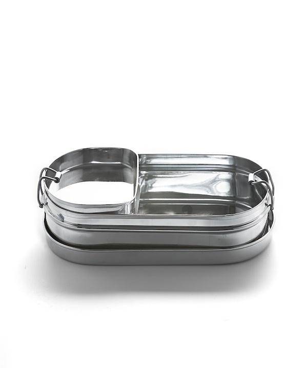 Stainless Steel Medium Oval Lunch Box - Insulated Bento Box for Office, School & Picnic - Eco-Friendly & Leak-Proof Meal Container