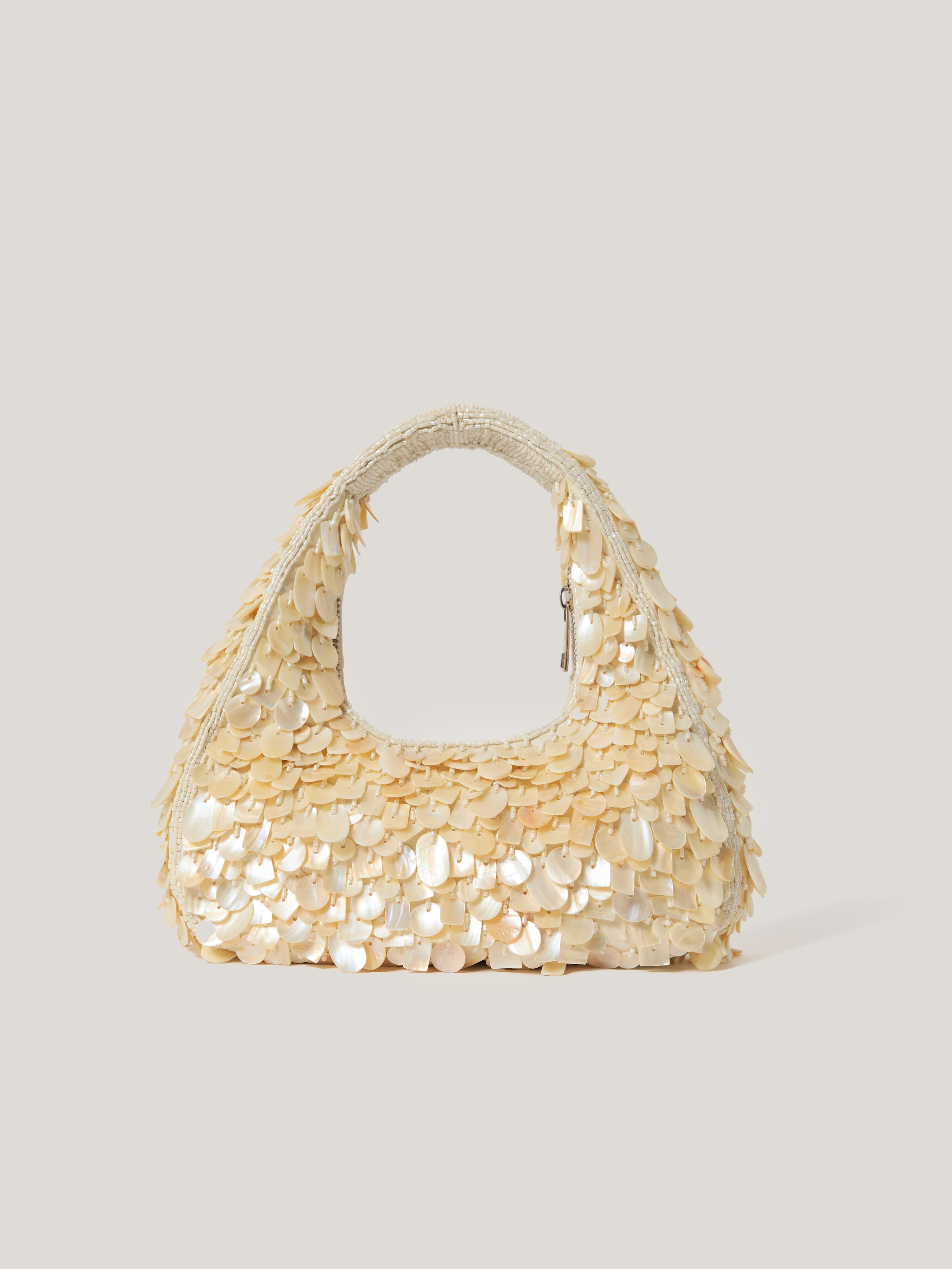Natural Mini Shell Beaded Tray - Handmade Boho Beach Decor for Jewelry, Keys & Coins | Perfect for Home, Office & Coastal Themed Parties
