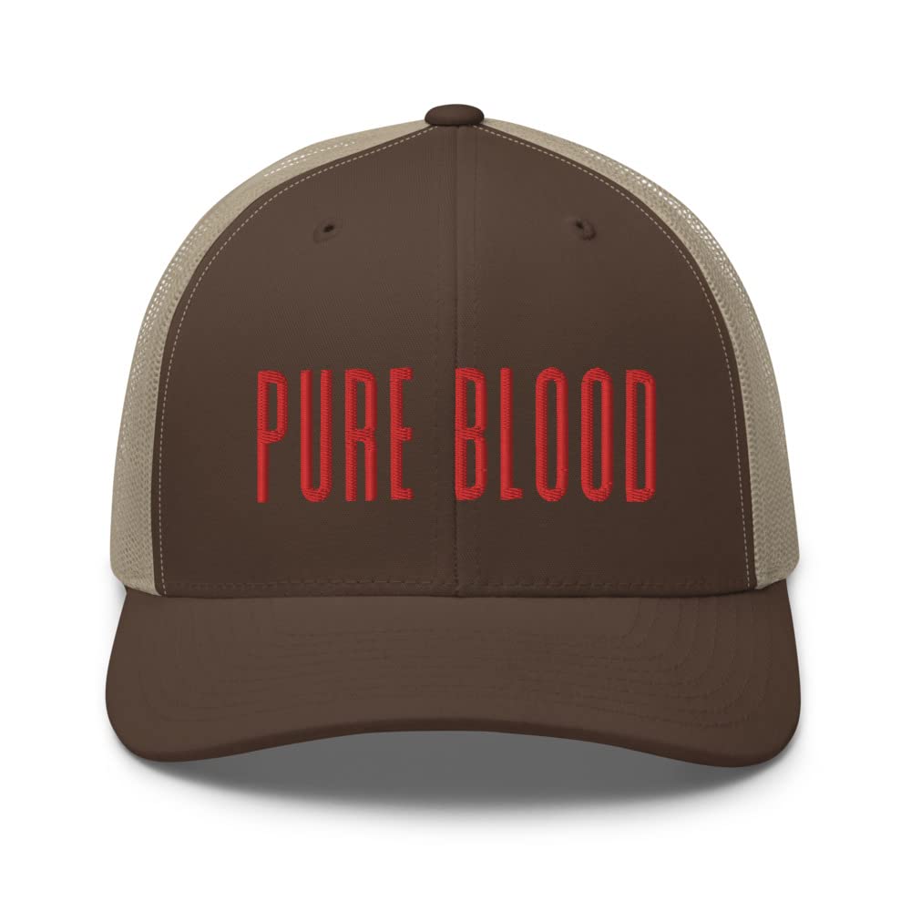 Pure Blood Hat Trucker Hat - Stylish Adjustable Snapback Cap for Men & Women - Perfect for Outdoor Activities, Sports, and Casual Wear