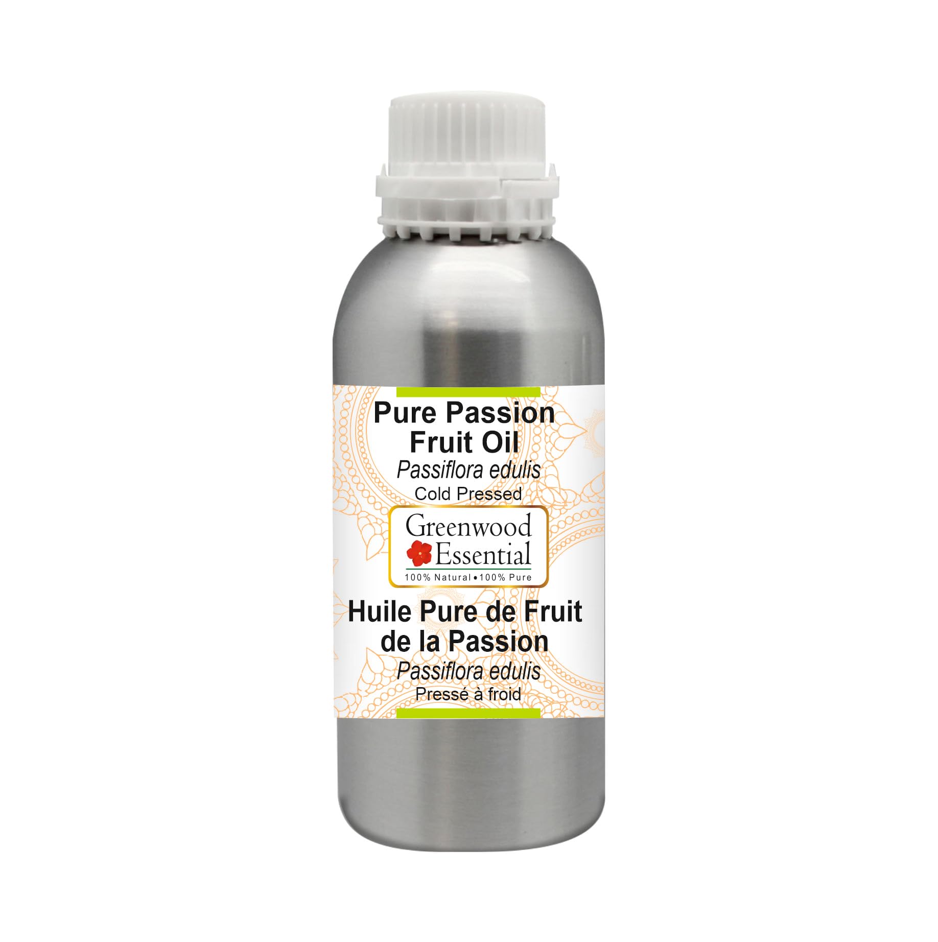 Organic Cold-Pressed Passion Fruit Oil (Passiflora edulis) - 100% Pure, 42oz (1250ml) - For Skin Care, Hair Growth & Aromatherapy