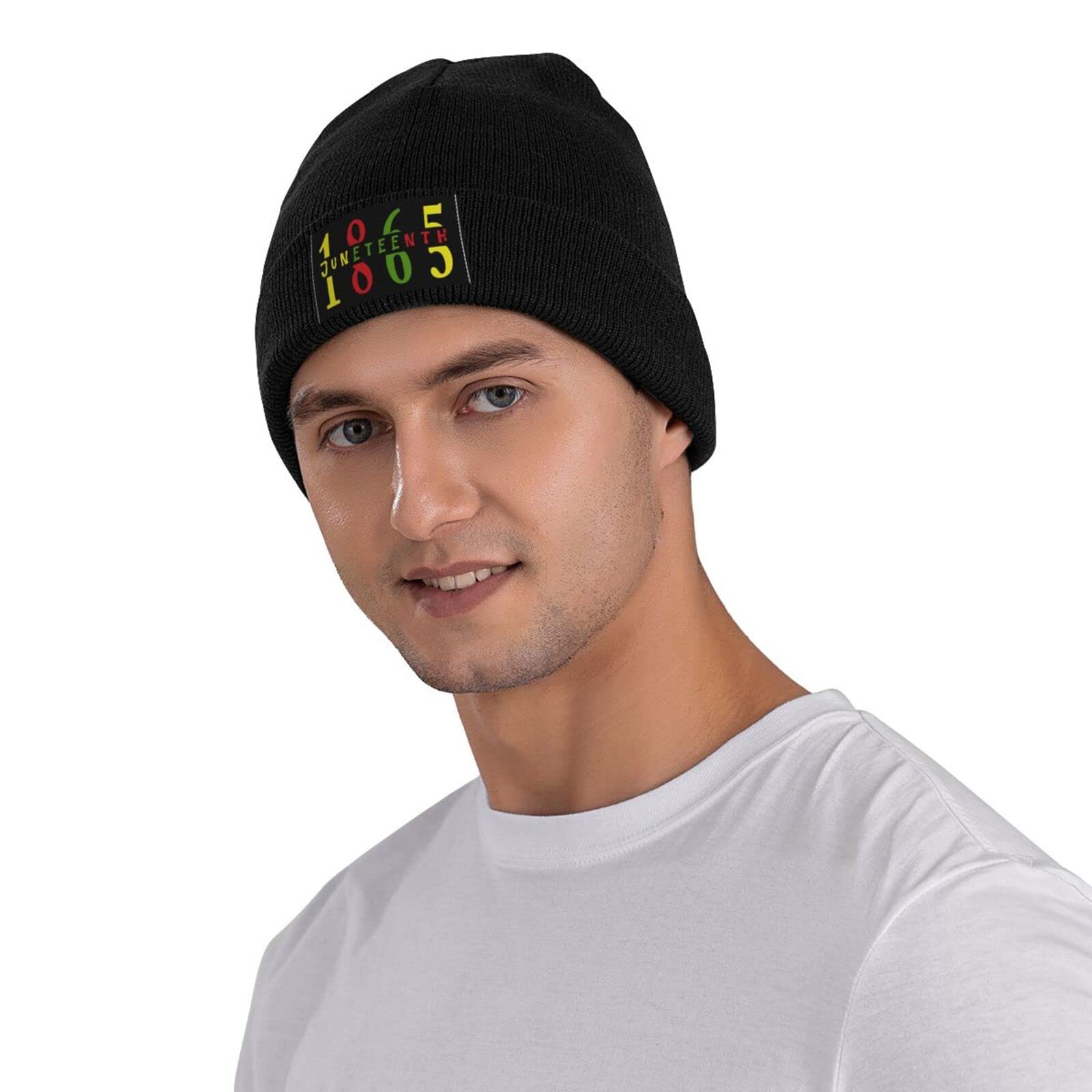 Juneteenth 1865 Freedom Day Beanie - Warm Knit Skull Cap for Men & Women - Winter Thermal Cuffed Hat in Black - Perfect for Cold Weather & Outdoor Activities