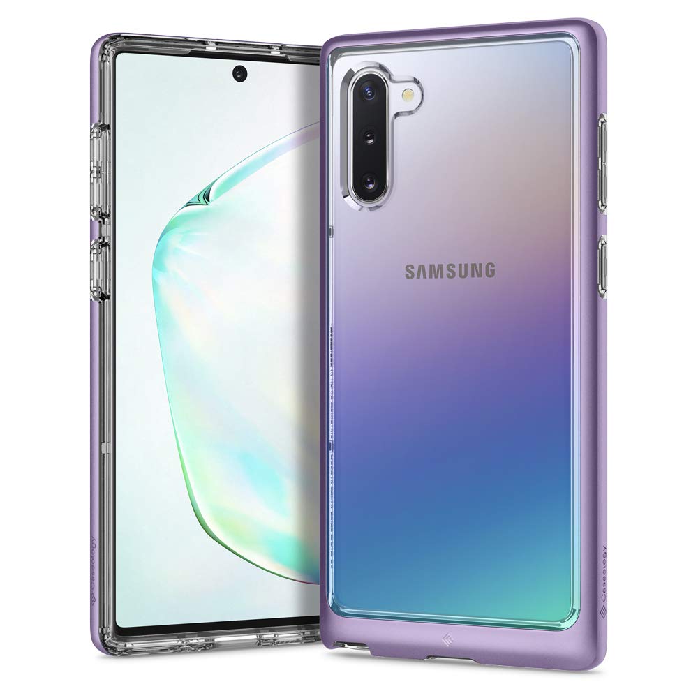 Caseology Skyfall Protective Case for Samsung Galaxy Note 10 (2019) - Lavender Purple | Slim Fit, Shockproof Cover with Raised Bezels | Perfect for Work, Travel & Everyday Use