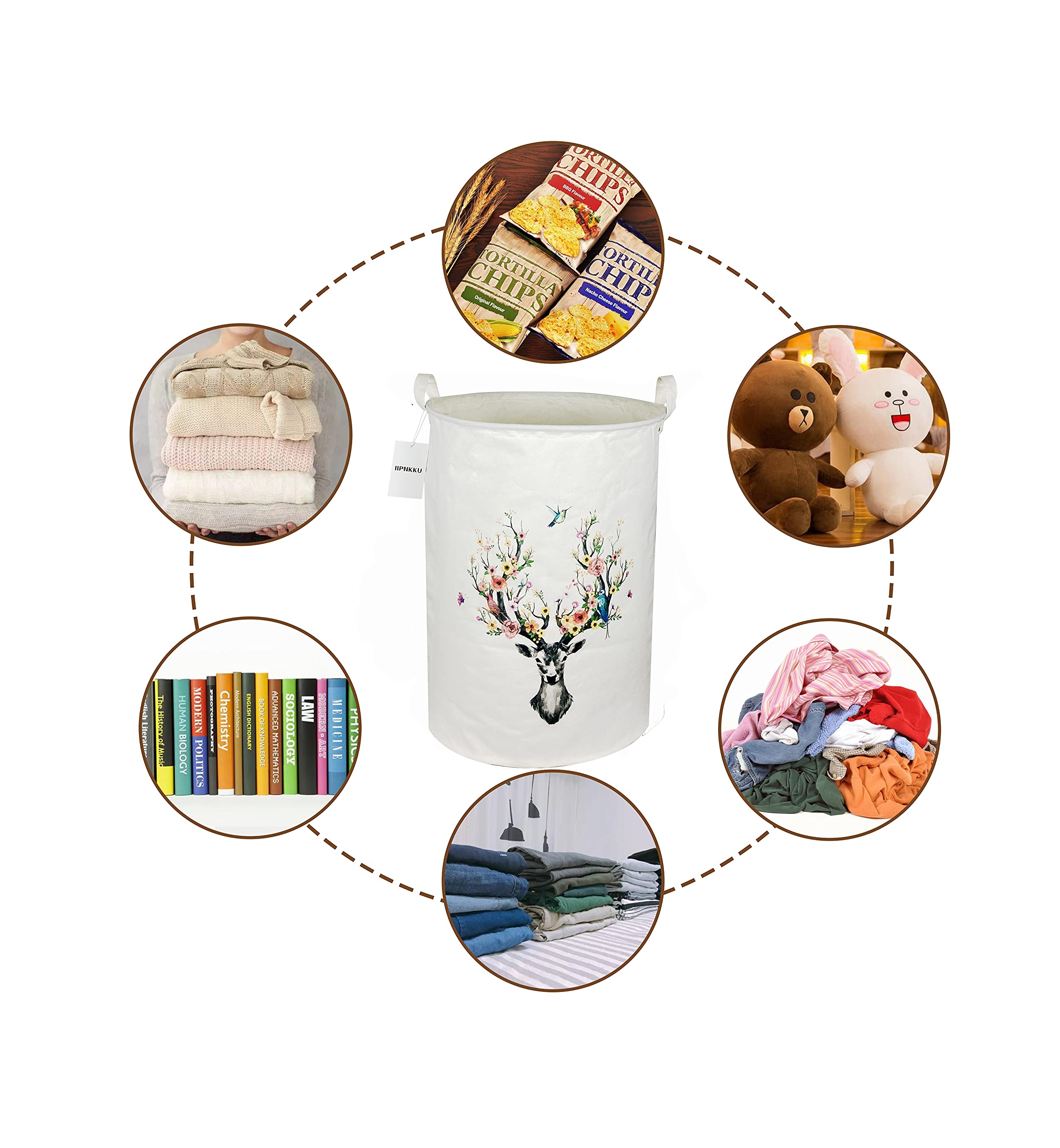 Foldable Laundry Basket - Large Waterproof Storage Bin for Home & Nursery
