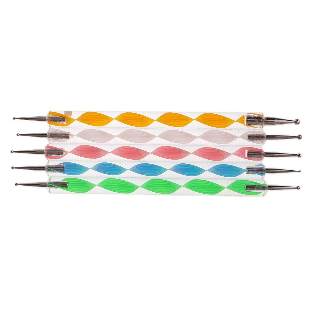 VMS INDIA 5-Piece Spiral Head Pen Drill Point Needle Set for Nail Art, DIY Clay Modeling & Crafting - Perfect for Nail Design, Polymer Clay Sculpting and Jewelry Making