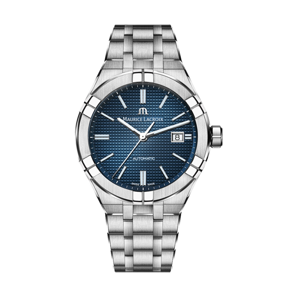 AIKON Automatic Blue Dial Men's Watch - Stylish Chronograph for Business & Casual Wear | Perfect for Office, Parties & Everyday Use