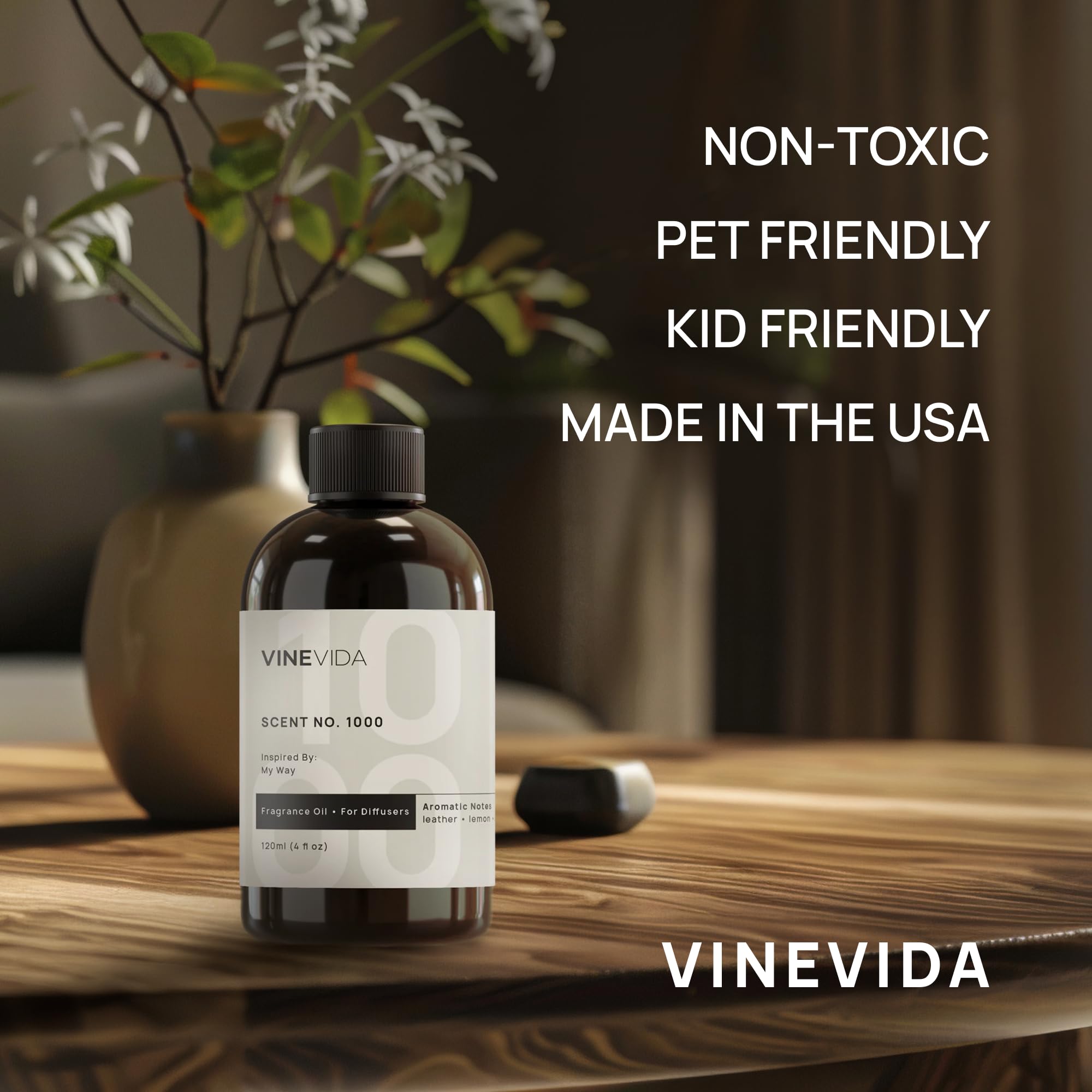 VINEVIDA 32 Fl Oz Scent № 1000 My Way Inspired Fragrance Oil - Premium Essential Oil for Diffusers, Air Freshener & Room Spray - Perfect for Home, Office, Spa and Hotel Aromatherapy