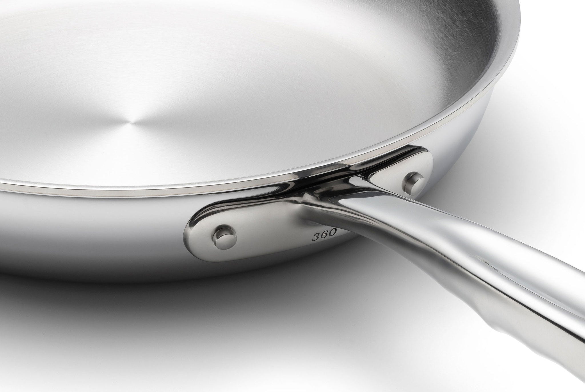 11.5 Inch Stainless Steel Fry Pan - Nonstick Skillet for Cooking, Frying & Searing - Perfect for Gas, Electric & Induction Stovetops - Ideal for Home Kitchen & Restaurant Use