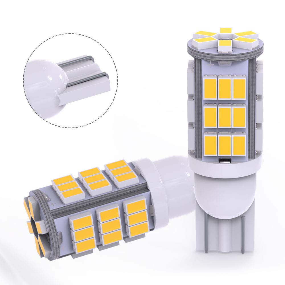 YITAMOTOR 921 RV Interior LED Light Bulbs - 20-Pack Super Bright T10 912 194 LED Bulbs for RV, Camper, Car Dome, Map, Door, License Plate, Trailer Backup & Reverse Lights - Warm White 42-SMD - Perfect for Night Driving and Interior Lighting Upgrades