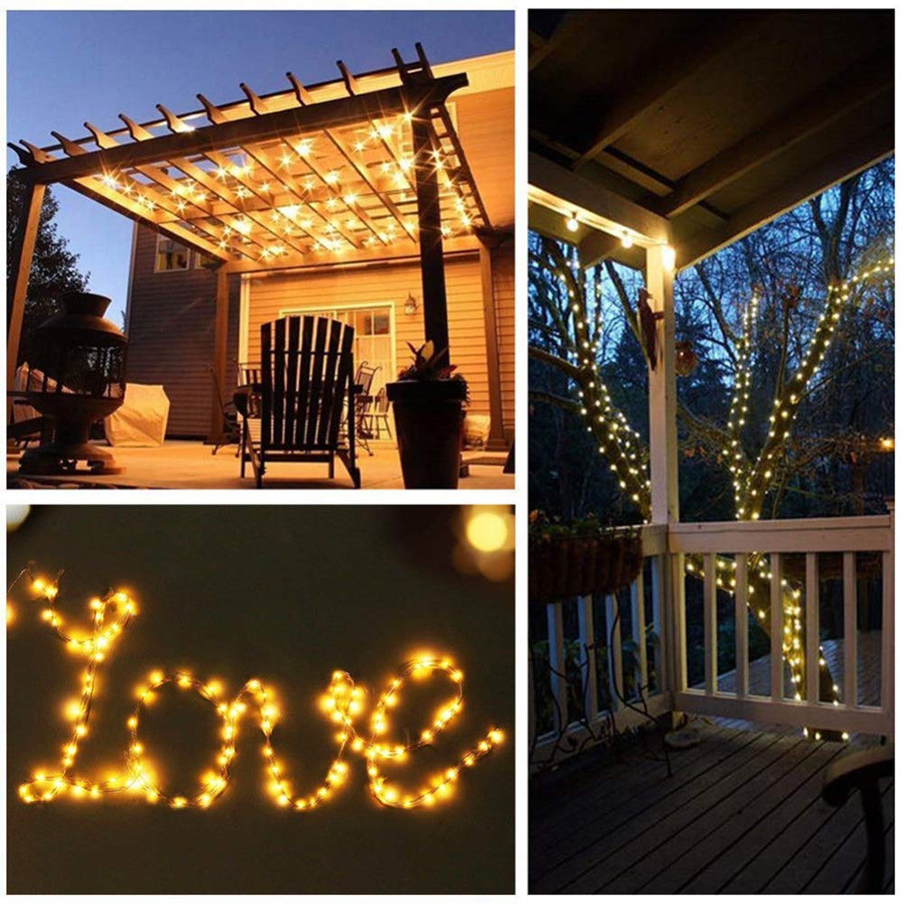 Mintlemon 33ft 100 LED Fairy String Lights - 8 Dimmable Modes with Remote Control, USB Powered Twinkle Lights for Bedroom Decor, Garden Party, Wedding Backdrop, Tapestry & Gazebo Canopy - Create Magical Ambiance for Indoor/Outdoor Events