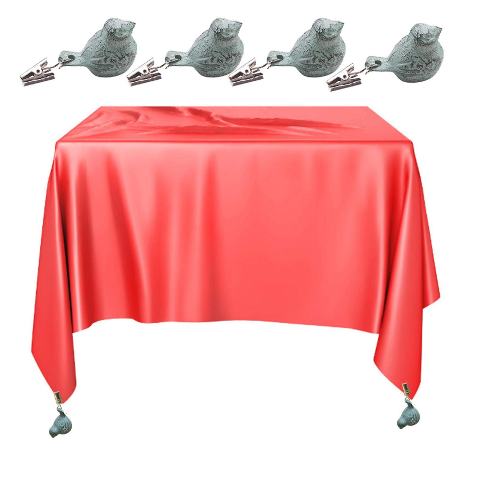 4 Pack Heavy Duty Cast Iron Picnic Clamps - Windproof Tablecloth Weights for Outdoor Picnics, BBQs, Beach Parties & Weddings - Secure Blankets & Tablecloths in Any Weather