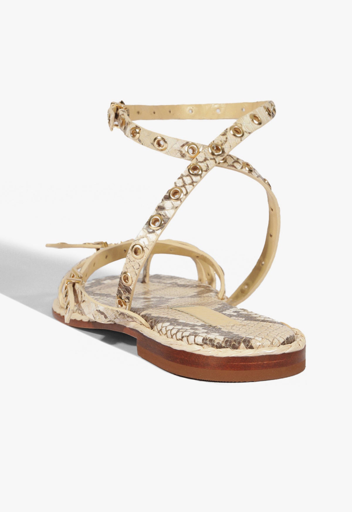 Annette Women's Animal Print Leather Sandals - Comfortable Strappy Summer Sandals for Beach, Vacation & Casual Outings