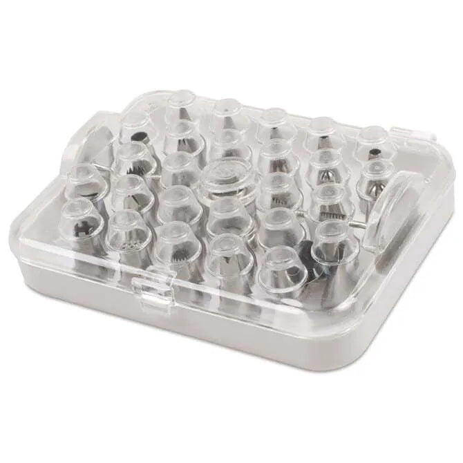 29-Piece Stainless Steel Pastry Tip Set for Cake Decorating, Baking, and Cupcake Icing - Professional Baking Tools for Home Bakers and Chefs