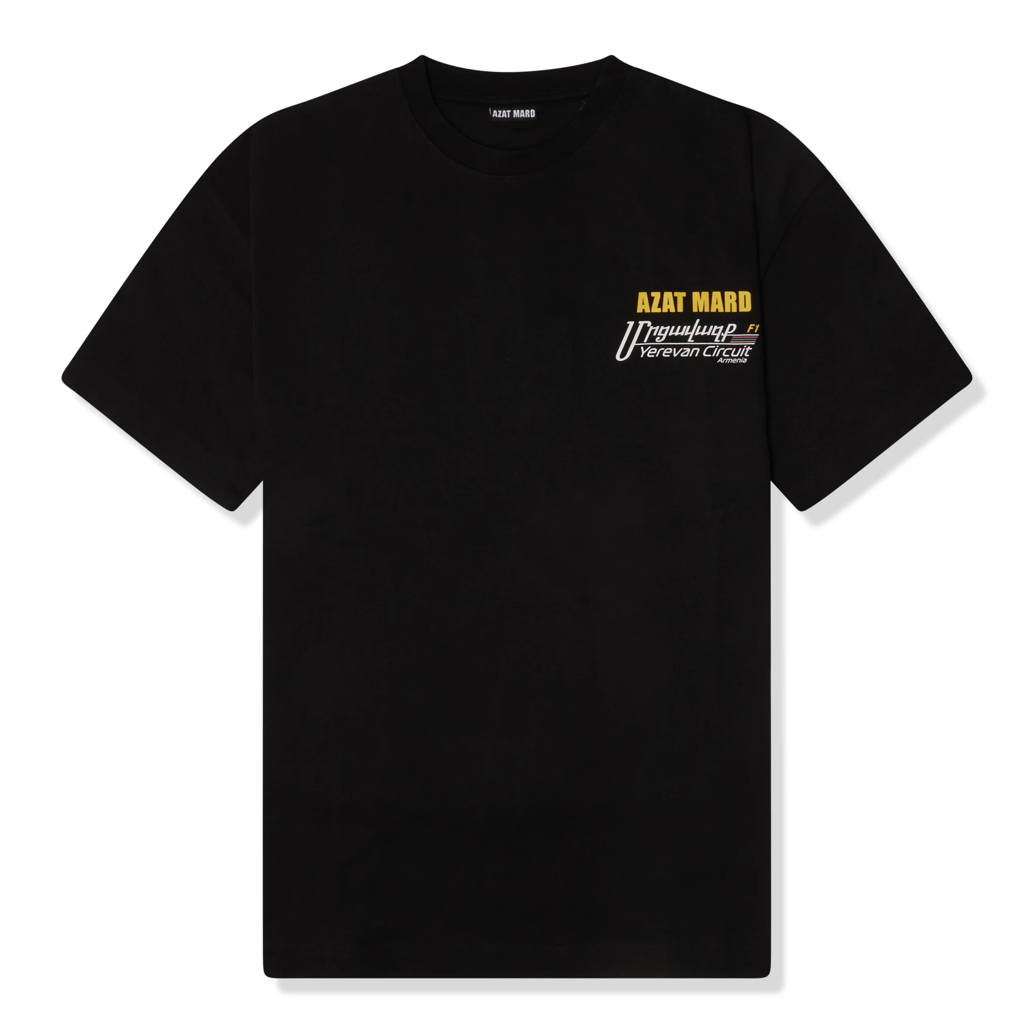Azat Mard Yerevan Racing T-Shirt - Black Men's Athletic Tee for Running, Gym & Streetwear Fashion