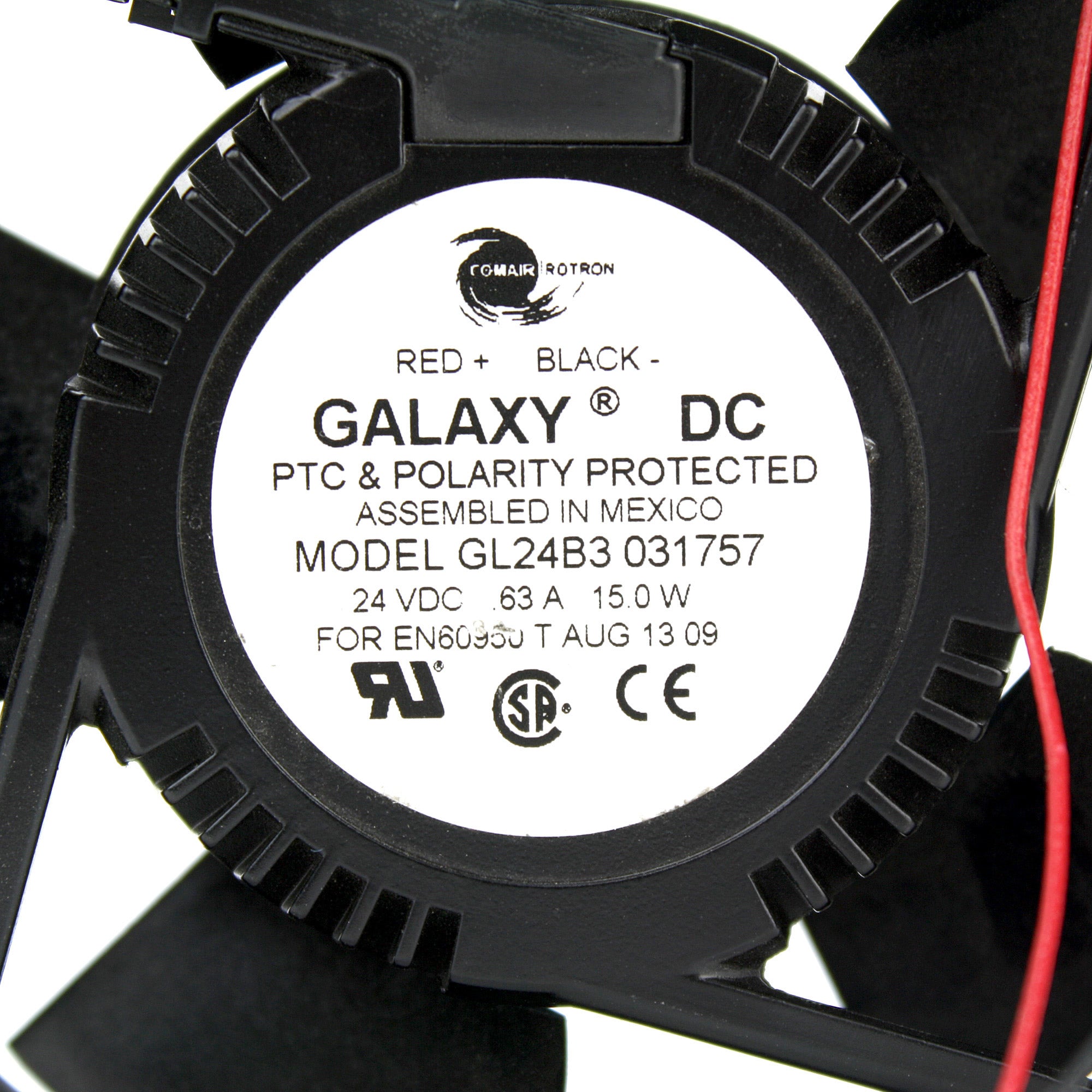 COMAIR ROTRON GL24B3 031757 Galaxy DC Muffin Fan - 24VDC, 0.63A, 15W - High Performance Cooling Fan for Electronics, Servers & Industrial Equipment