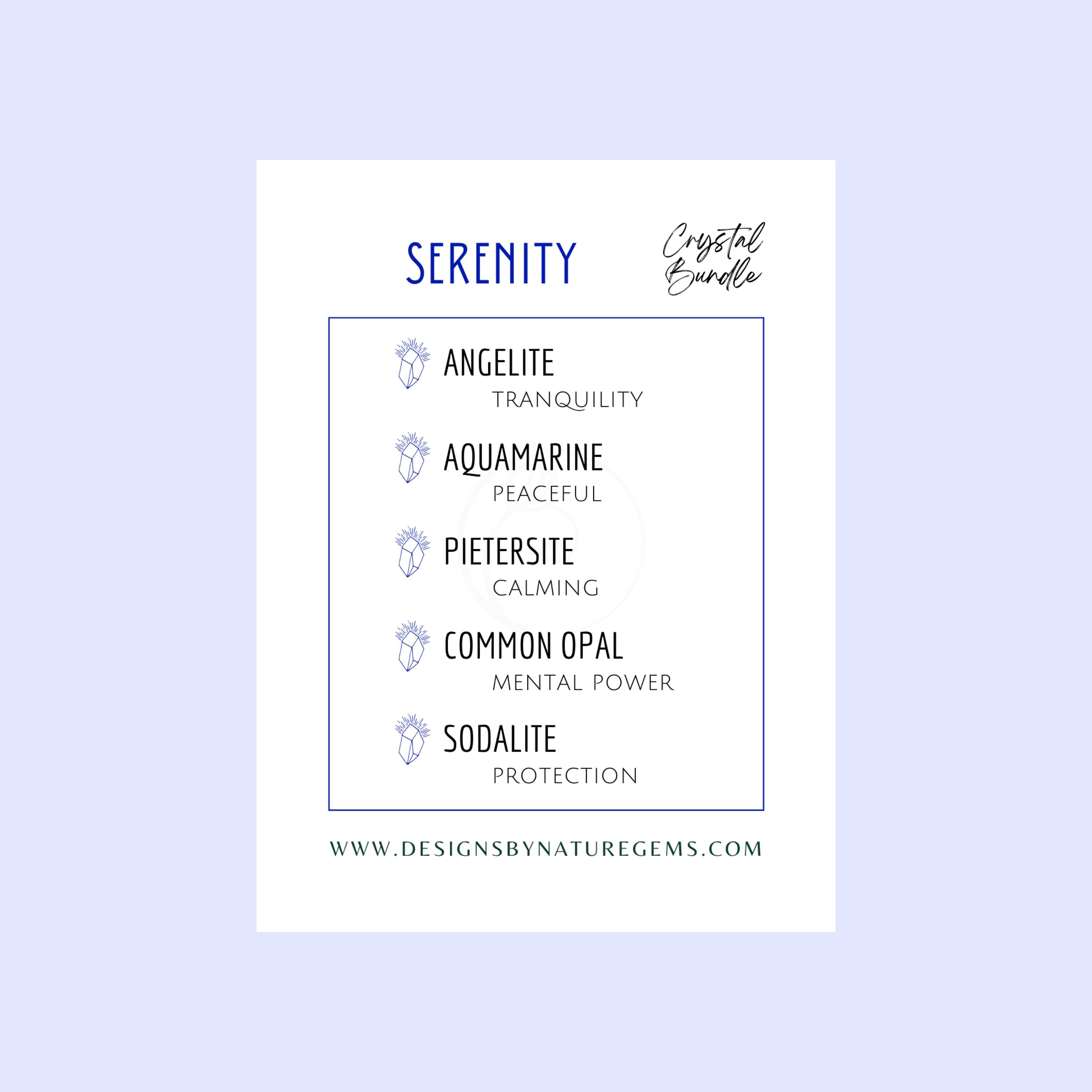 Serenity Crystals Healing Stones Bundle - Natural Gemstone Collection for Meditation, Reiki & Chakra Balancing | Perfect Gift Set for Spiritual Healing & Home Decor