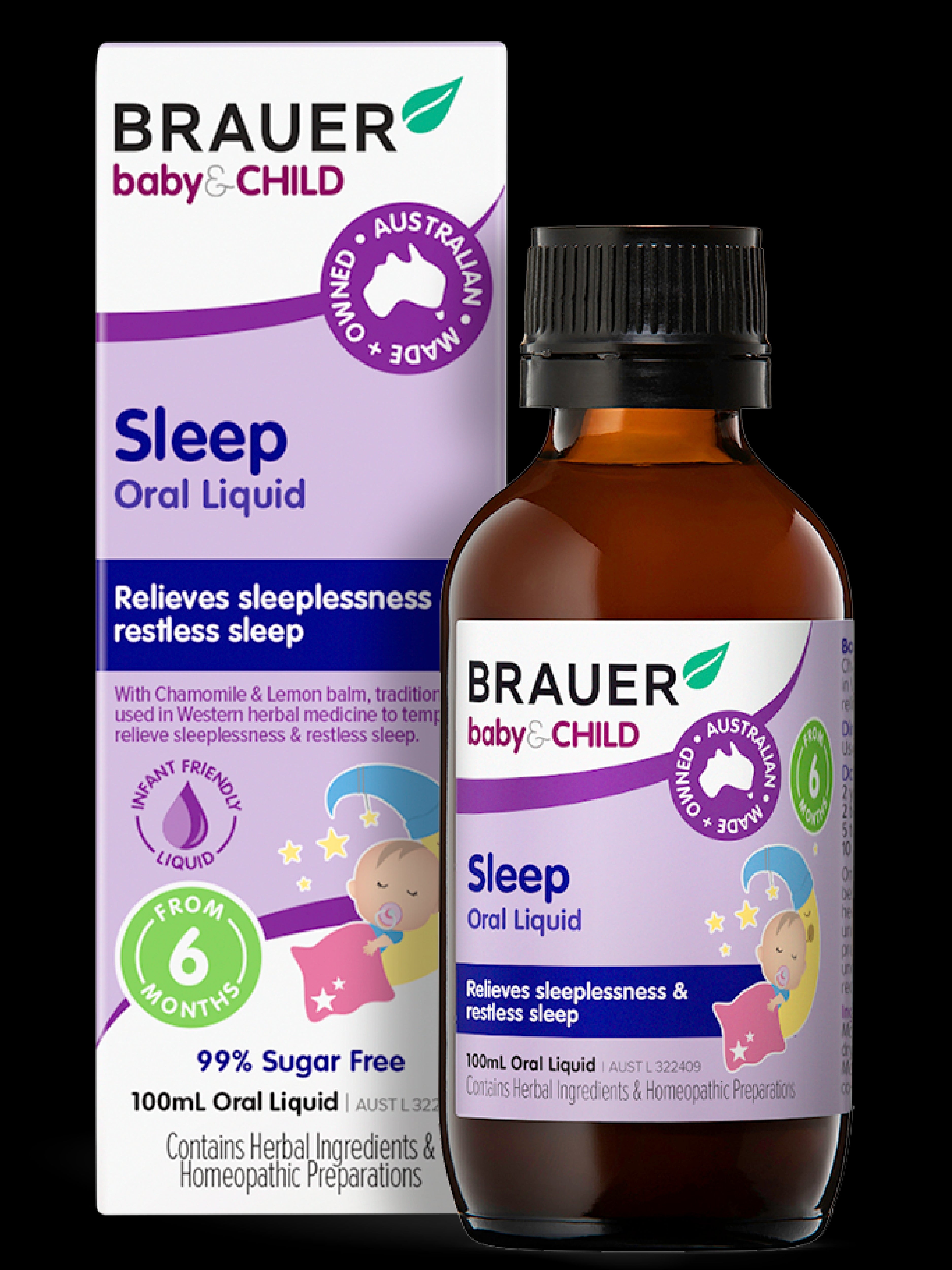 Brauer Baby & Child Sleep Liquid - Natural Sleep Aid for Infants & Kids, Calming Nighttime Relief, Safe & Gentle Formula - Perfect for Bedtime Routine & Restful Sleep