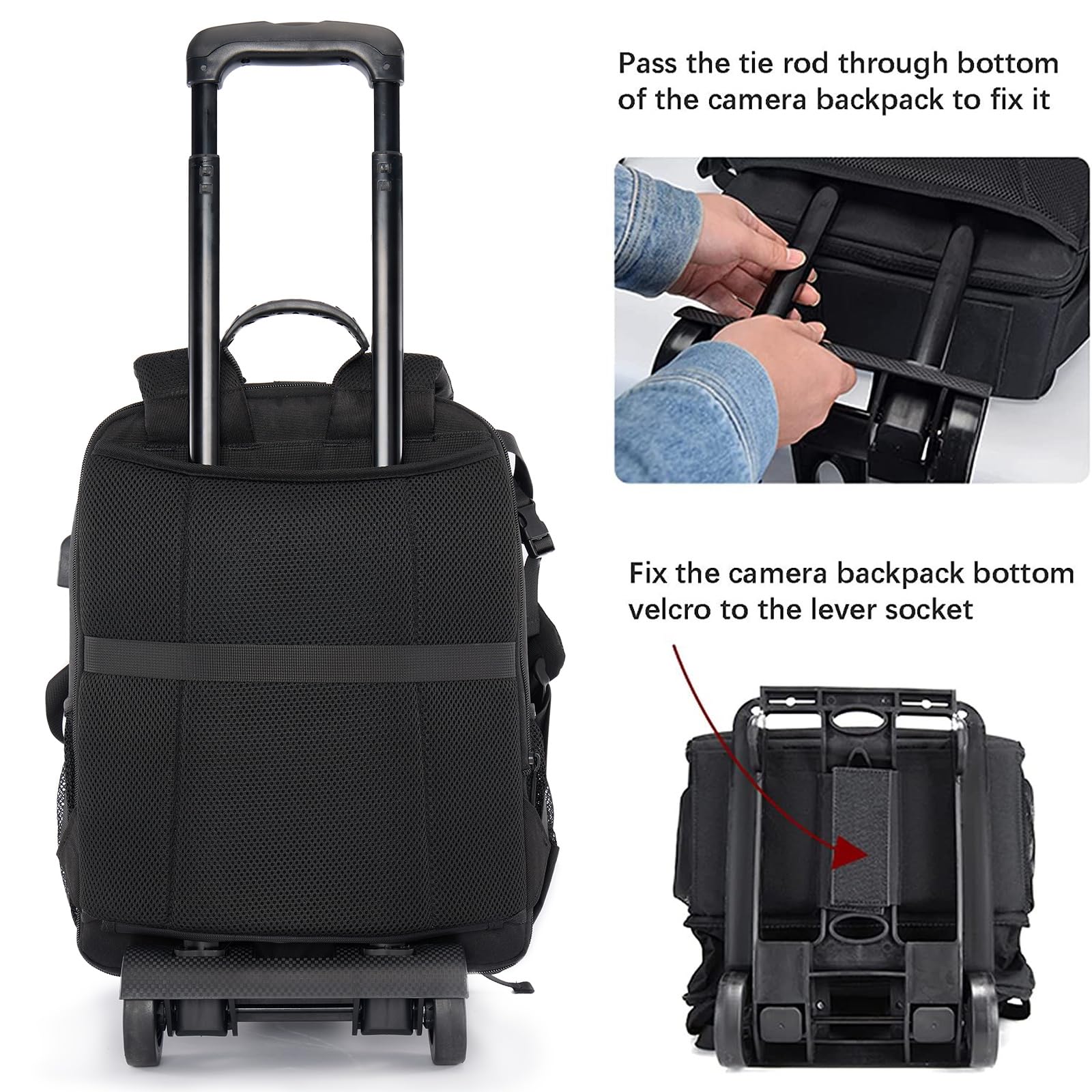 Professional Waterproof DSLR/SLR Mirrorless Camera Backpack - Compatible with Sony Canon Nikon Cameras & Lenses, Holds Tripod & Accessories (Large 5.0 Black) - Perfect for Travel, Hiking & Outdoor Photography