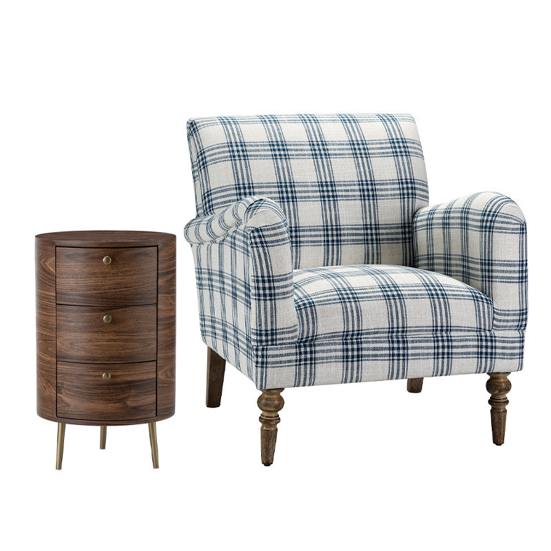 Sadie Upholstered Armchair with Side Table - 2 Piece Living Room Furniture Set for Small Spaces, Apartments & Cozy Reading Nooks