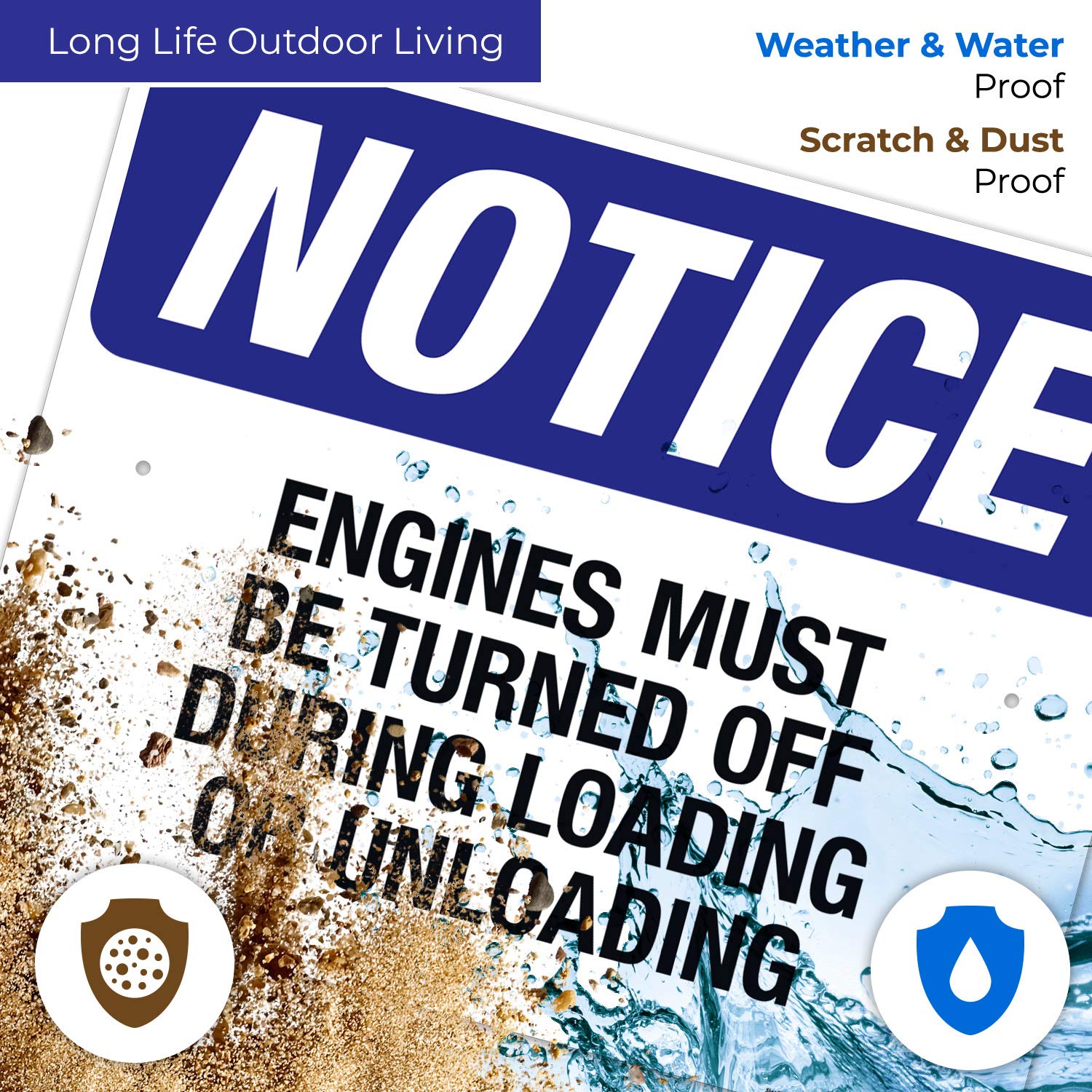 OSHA Compliant 'Engines Must Be Turned Off During Loading/Unloading' Safety Sign - 24x30 Inches Rust-Free Aluminum, Fade Resistant for Indoor & Outdoor Use - Made in USA | Perfect for Warehouses, Truck Stops & Industrial Facilities
