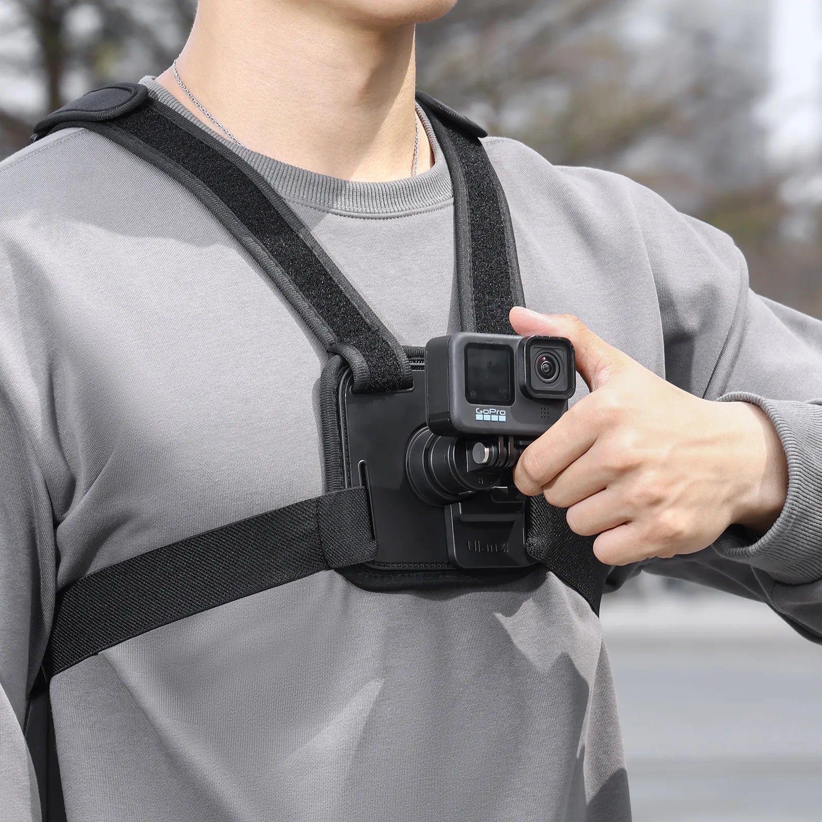 Ulanzi CM028 Go Quick II Magnetic Action Camera Body Mount Harness for GoPro Hero 11/10/9/8/7 - Secure & Adjustable Chest Mount for Outdoor Sports, Vlogging, and Adventure Filming