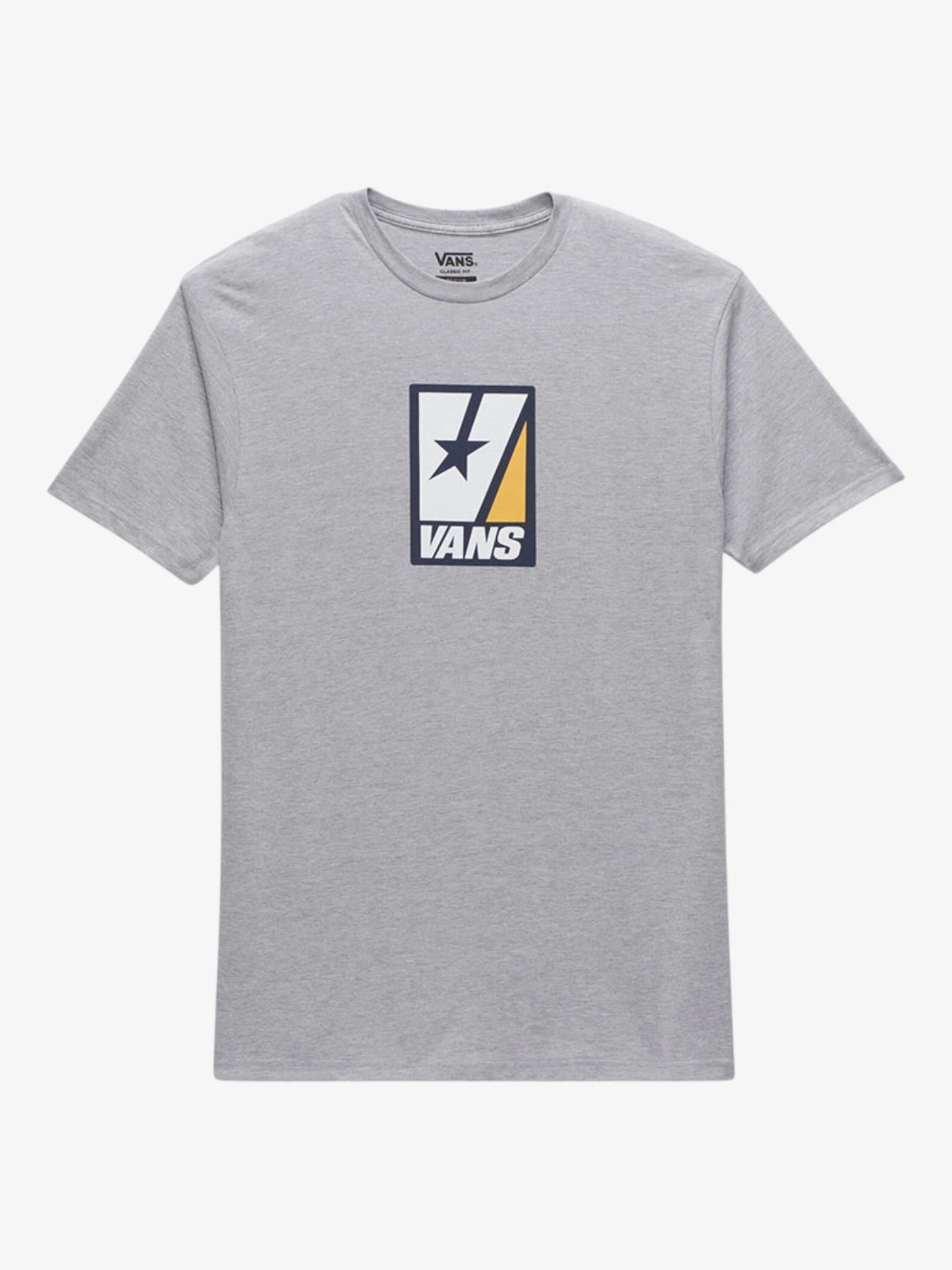 Vans Vee Star SS T-Shirt for Men - Classic Grey Cotton Short Sleeve Tee | Casual Streetwear & Skate Style Outfit