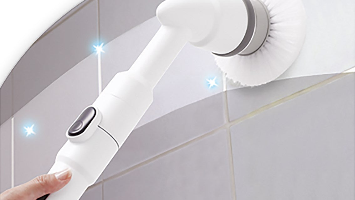 Turbo Scrub 360 - Electric Spin Scrubber with 360° Rotation for Deep Cleaning - Perfect for Bathroom Tiles, Kitchen Sinks, Showers & Grout Cleaning