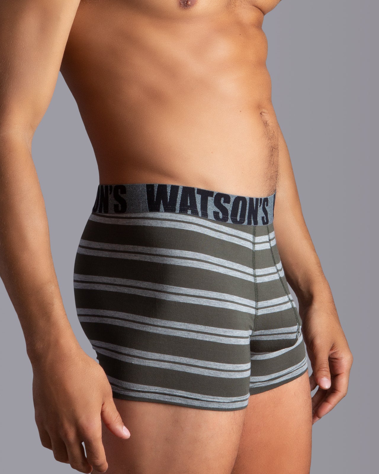Khaki Grey Stripe