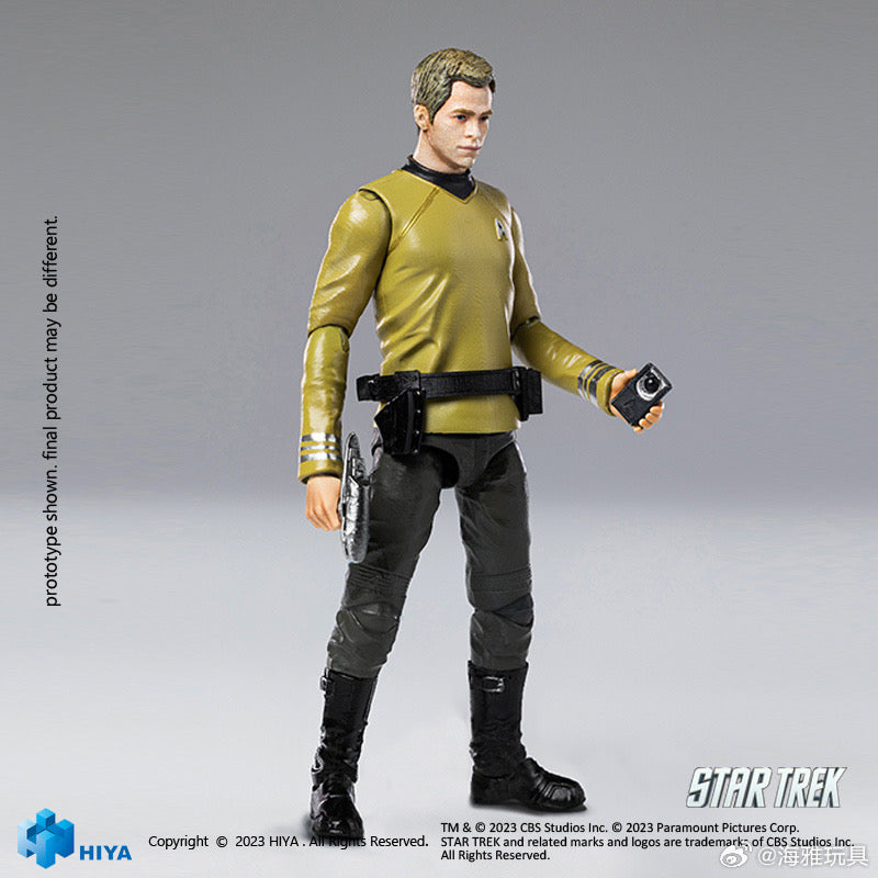 1/18 Scale HIYA 4-Inch Action Figure - Exquisite Mini Series STAR TREK 2009 Captain Kirk Collectible - Perfect for Display, Gift Giving & Sci-Fi Collections