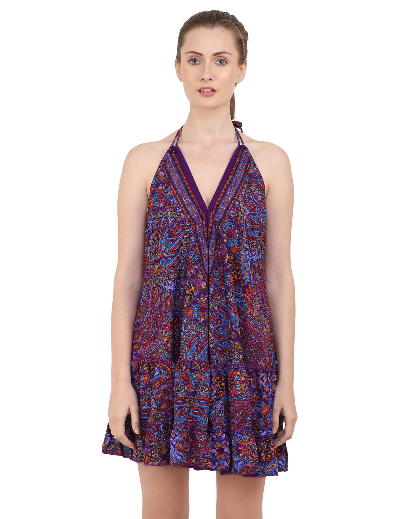 Miss Lavish London Women's Short Summer Dresses - Flirty Floral Sundress for Beach, Vacation & Date Night | Lightweight & Breathable