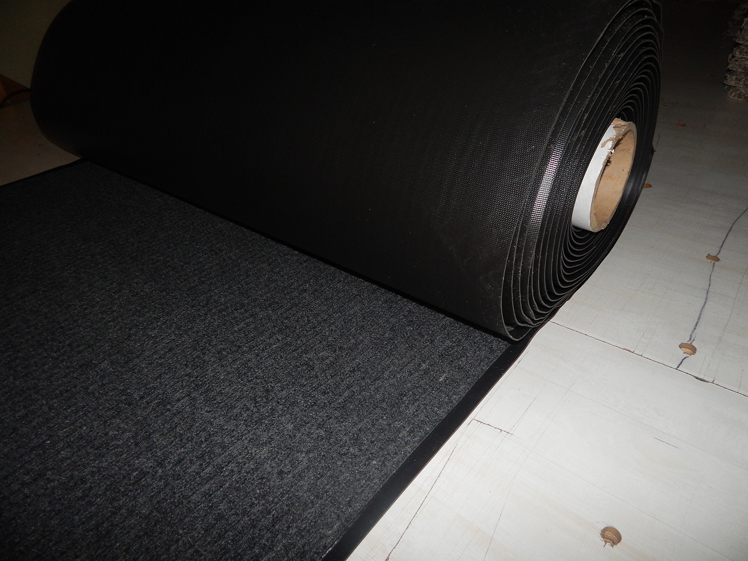 Heavy Duty Commercial Entrance Door Mat 4' x 15' - Indoor Outdoor Non-Slip Runner for Office, Business, Retail Stores - Black - Perfect for High Traffic Areas & Weather Protection