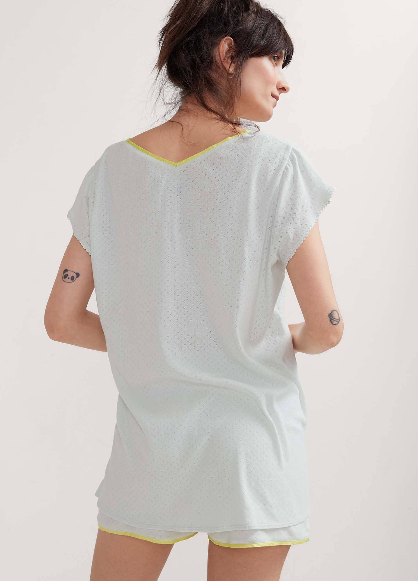 Soft and Breathable Pointelle Short Pajama Set for Women - Perfect for Summer Nights, Lounging, and Travel