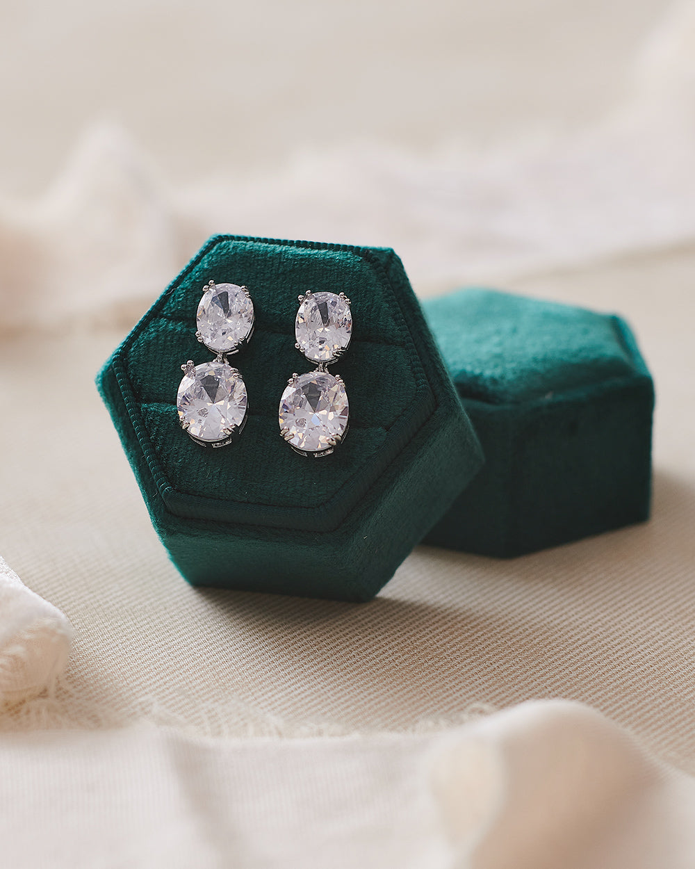 Rosina Dangle Earrings for Women - Elegant Gold Plated Drop Earrings with CZ Stones | Perfect for Parties, Weddings & Everyday Wear