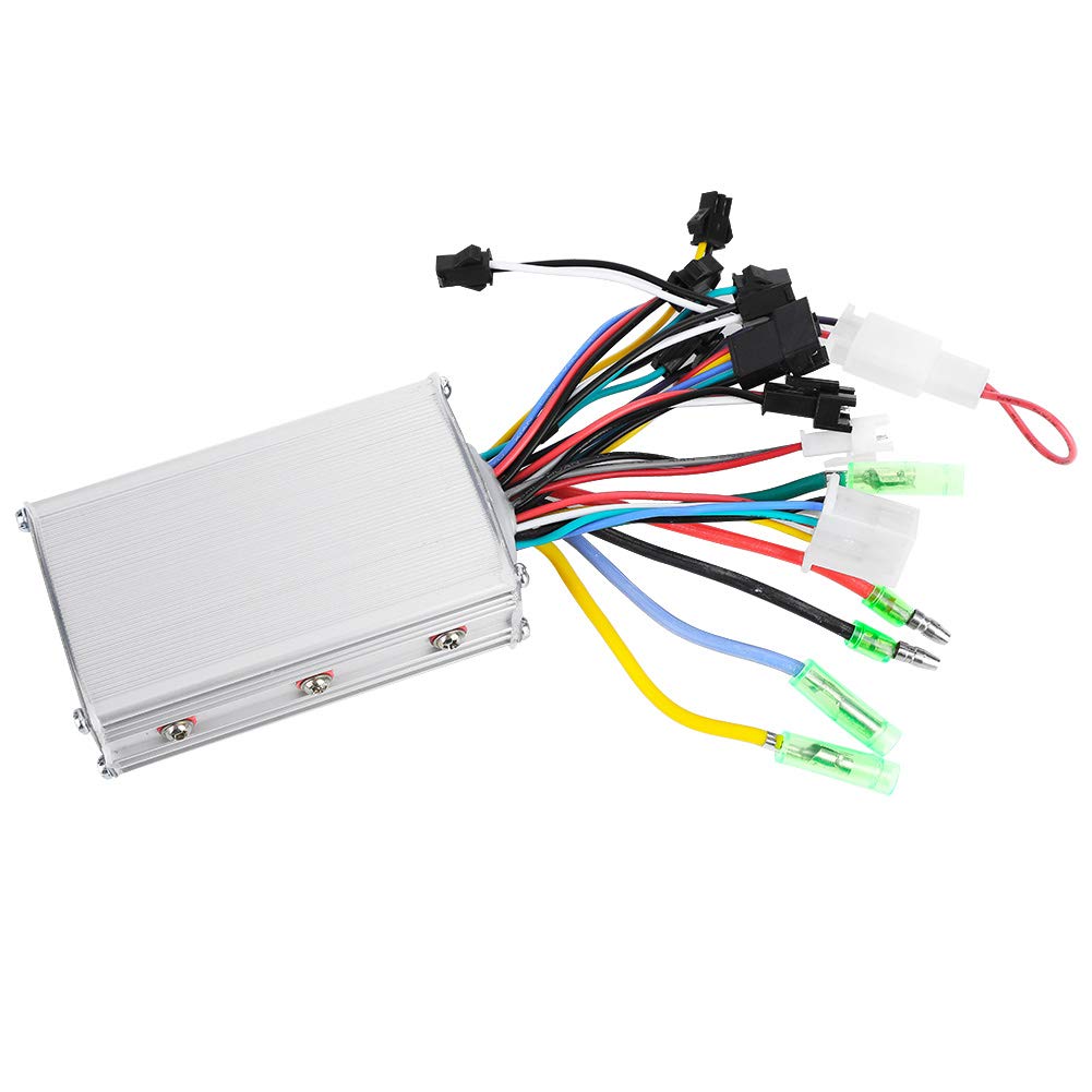 Qinlorgo 24V-48V Brushless Motor Controller Kit - 350W Electric Scooter & Bicycle Speed Controller with LCD Display (Plastic+Metal Housing) - Perfect for E-Bike Upgrades & DIY Electric Vehicle Projects