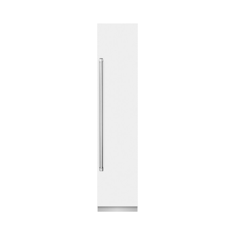 ZLINE 18 Inch 8.6 Cubic Feet Right Hinge Column Freezer - White Matte Finish with Graphite Gray Interior (RCFVR WM 18) | Perfect for Basement, Garage, or Commercial Kitchen Storage