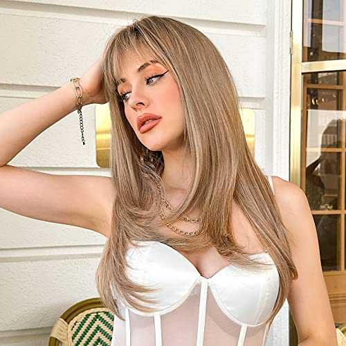 Straight Long Ash Blonde Synthetic Hair Wig for Women - Perfect for Cosplay, Halloween, Daily Fashion & Special Occasions