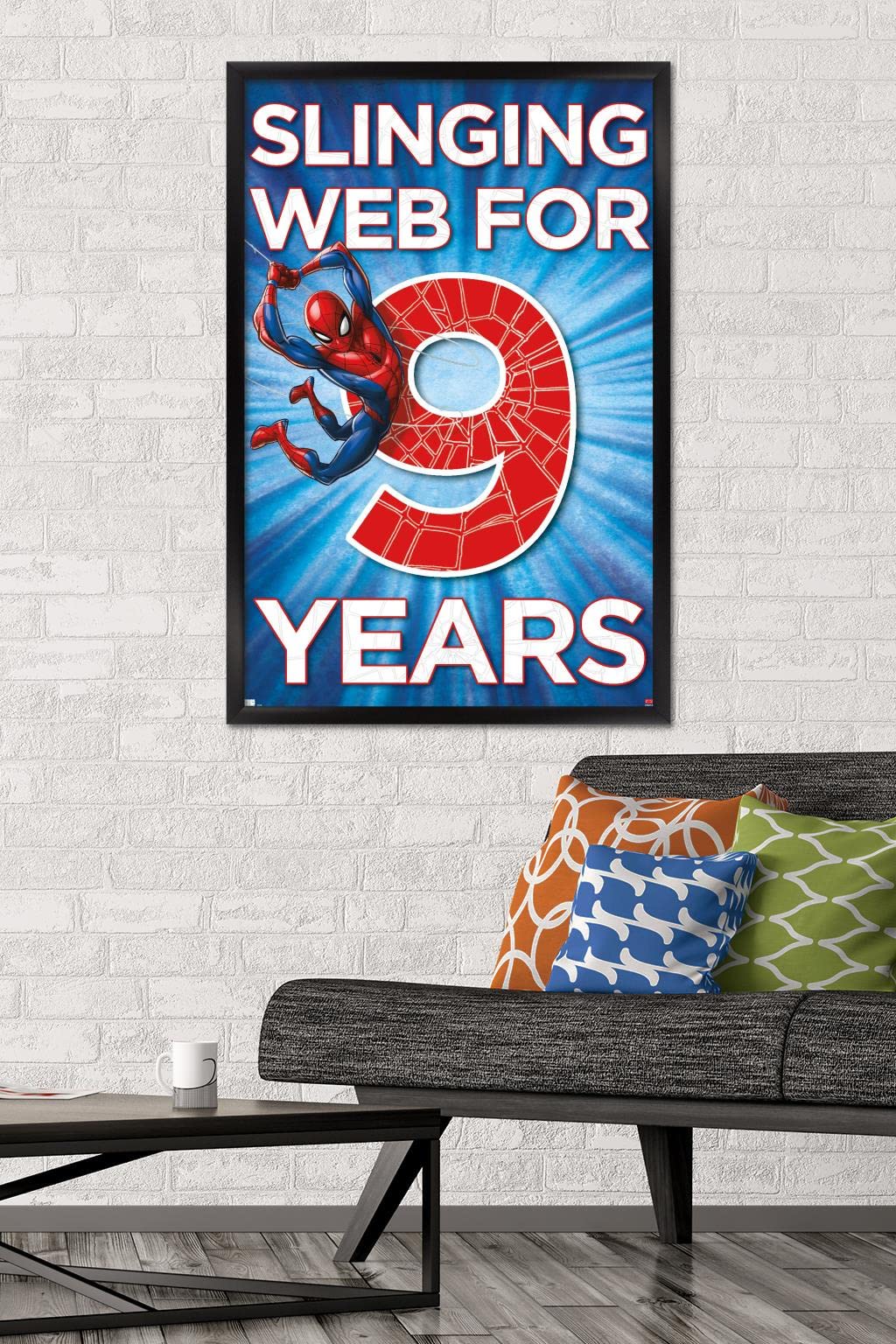 Marvel Spider-Man Happy 9th Birthday Wall Poster - 34