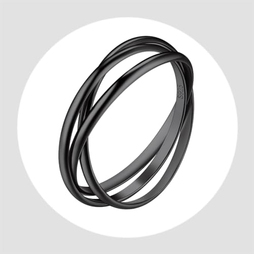 a. Triple Interlocked Ring/Black Plated