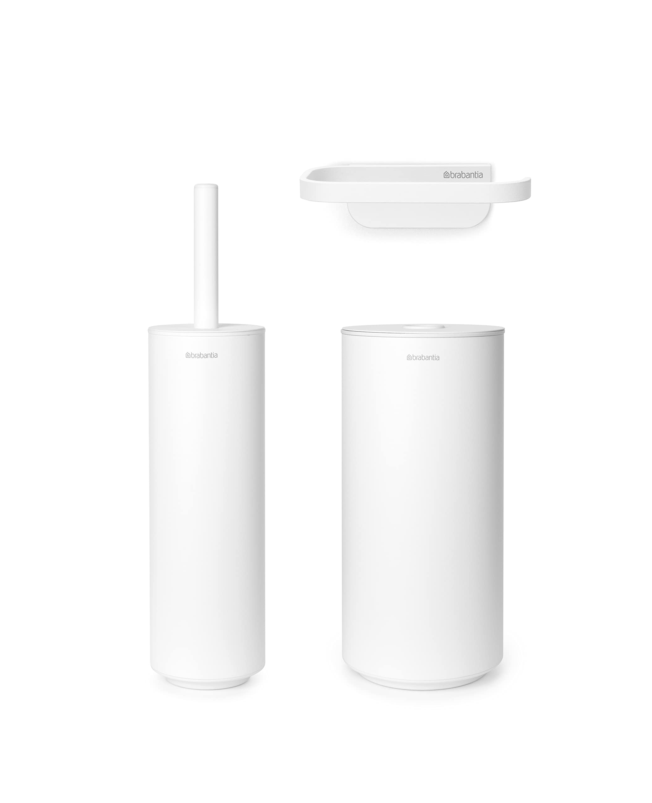 Mindset Toilet Set - Stainless Steel Toilet Brush, Wall Mounted Toilet Paper Holder & Dispenser for Bathroom | Modern Bathroom Accessories for Home & Office Use
