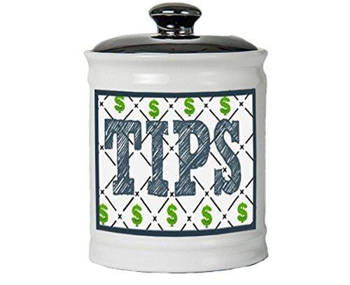 Cottage Creek Ceramic Piggy Bank - White Round Coin Bank for Tips & Savings | Perfect for Restaurants, Cafes, and Home Money Saving