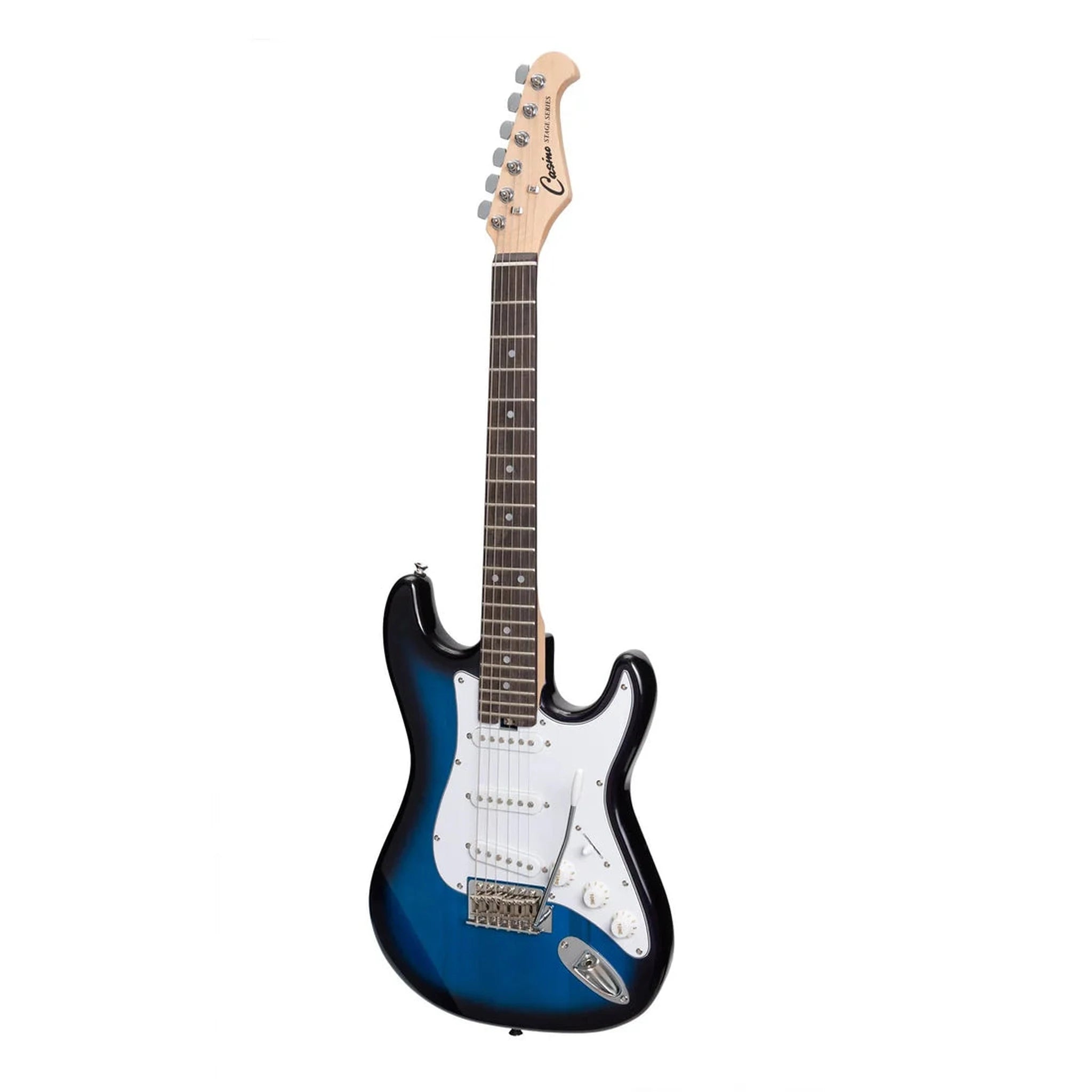 Casino ST Style 3/4 Short Scale Electric Guitar - Blue Burst Finish | Perfect for Beginners, Travel & Small Hands | Ideal for Home Practice, Studio Recording & Live Performances