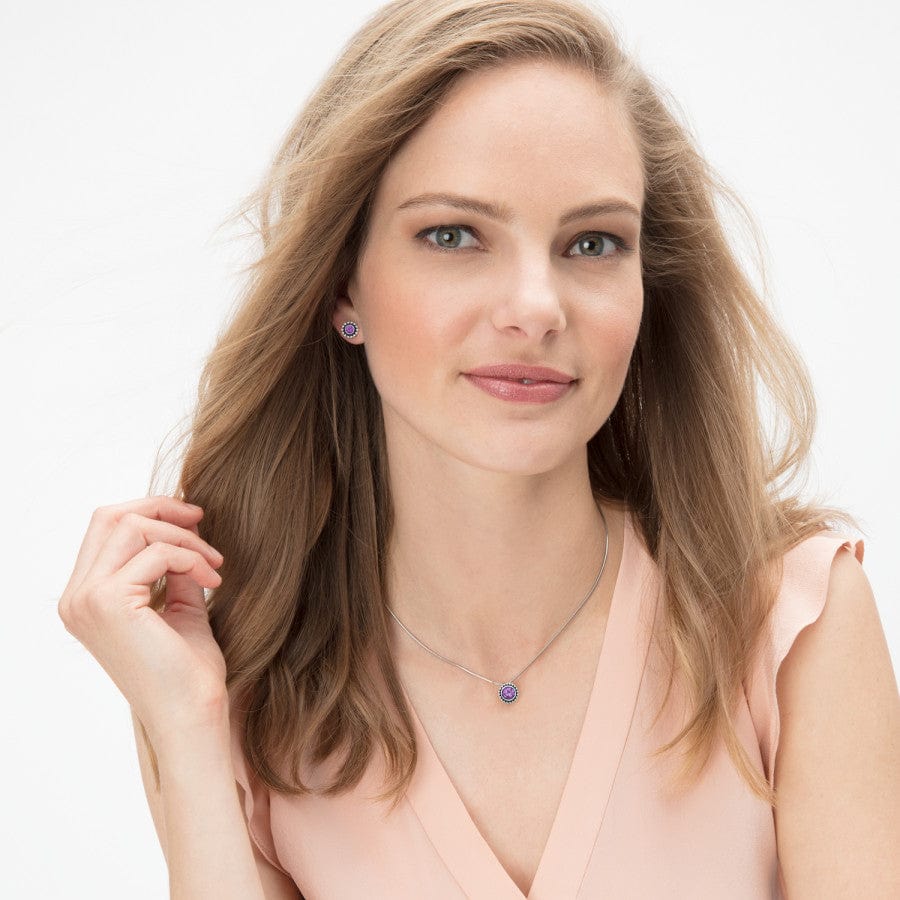 Brighton Twinkle Crystal Pendant Necklace - Genuine Amethyst Jewelry for Women | Elegant Gift for Birthday, Anniversary & Special Occasions
