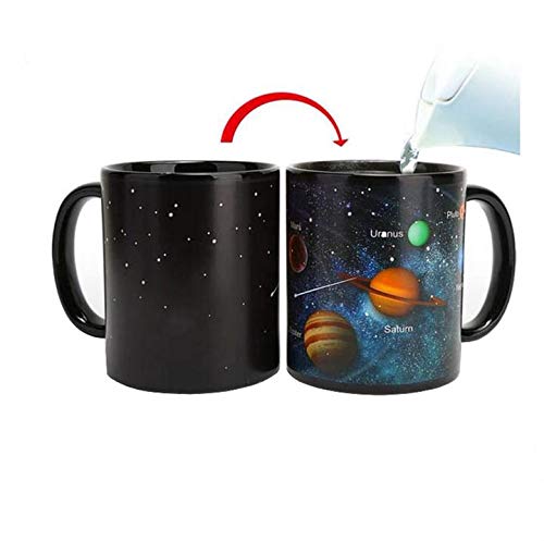 11 oz MBB Magic Color Changing Coffee Mug - Heat Sensitive Solar System Design | Perfect for Space Lovers, Office Use & Unique Gifts