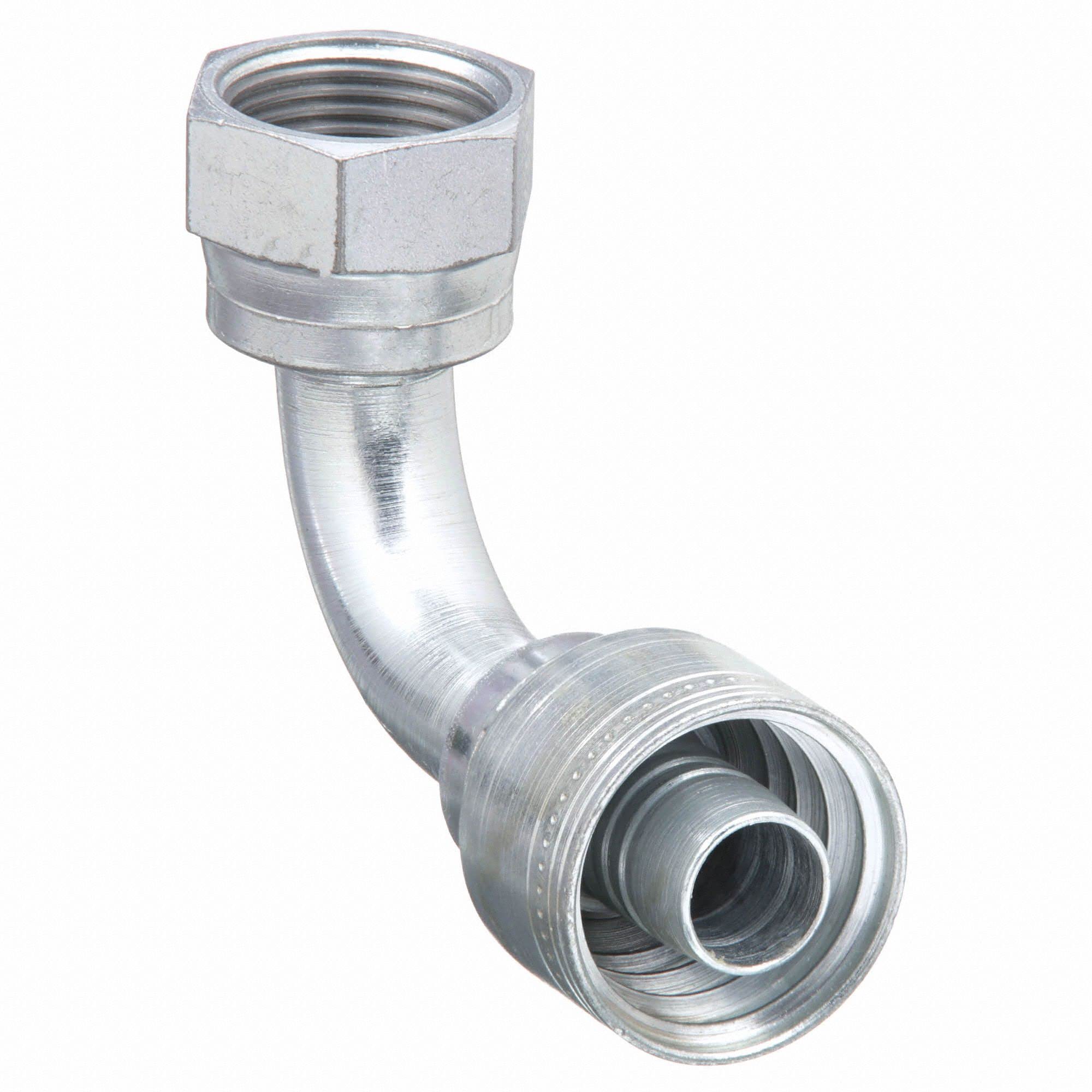 3/8 Inch Hose Elbow Fitting, 9/16-18 ORS - 1AA4FRB6 - Perfect for Hydraulic Systems, Plumbing, and Industrial Applications