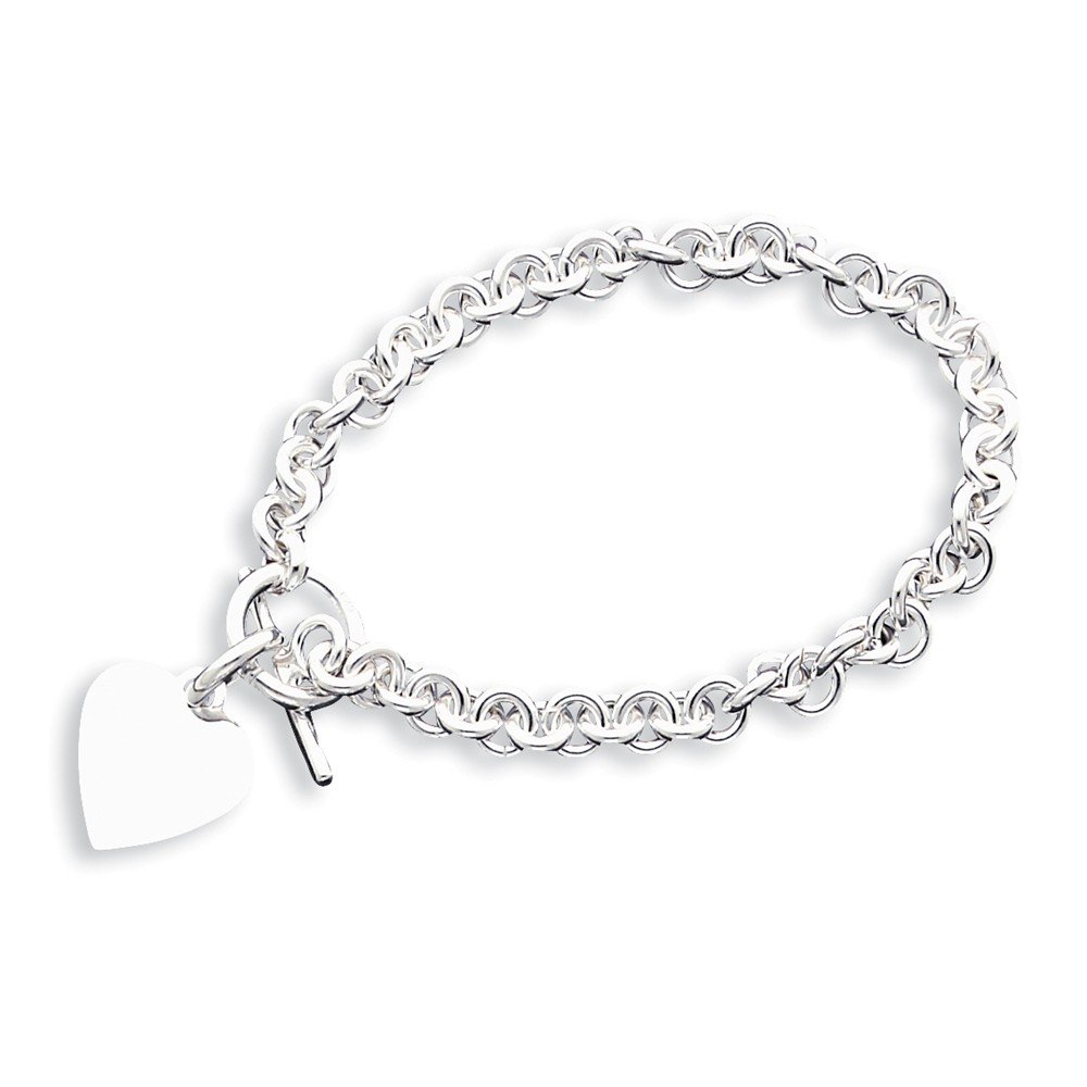 925 Sterling Silver Engravable Heart Pendant Necklace with Unique Link Chain - Perfect for Anniversary Gifts, Valentine's Day & Personalized Jewelry